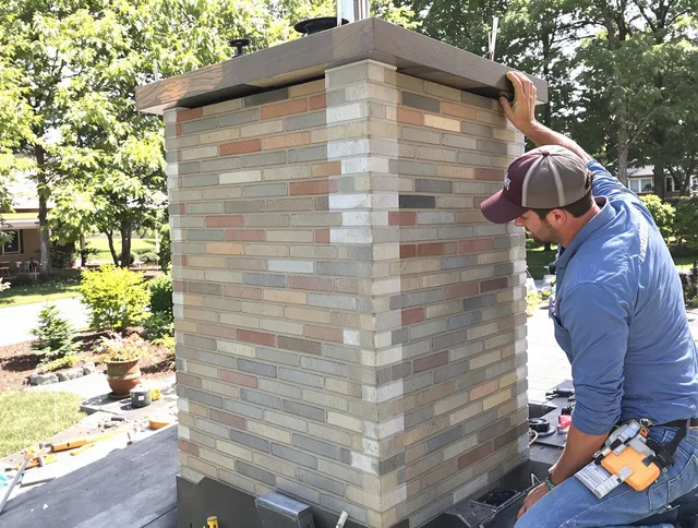 Pooler Chimney Sweep completing a modern chimney remodel in Pooler, GA