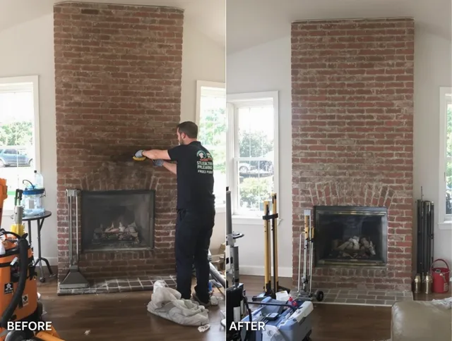 Finished chimney sweeping service by Pooler Chimney Sweep in Pooler, GA