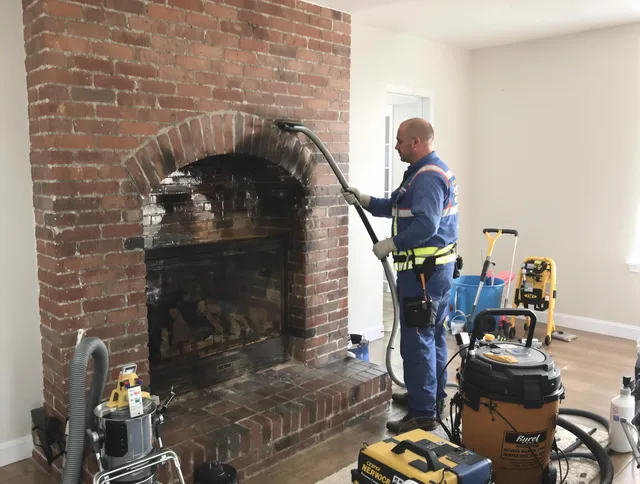 Pooler Chimney Sweep expert performing detailed chimney sweep in Pooler, GA