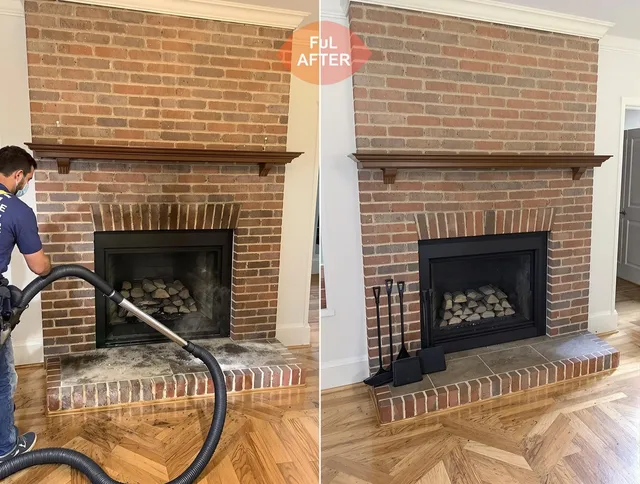 Pooler Chimney Sweep carefully sanitizing a fireplace in Pooler, GA
