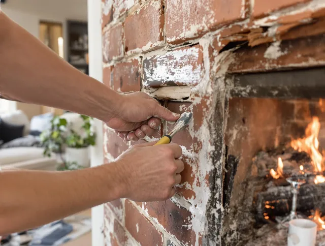 Routine fireplace repair by Pooler Chimney Sweep in Pooler, GA