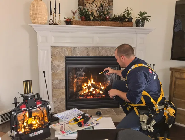 Safety-focused fireplace inspection by Pooler Chimney Sweep in Pooler, GA