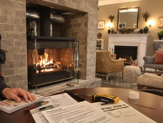 Pooler Chimney Sweep verifying fireplace safety measures in Pooler, GA